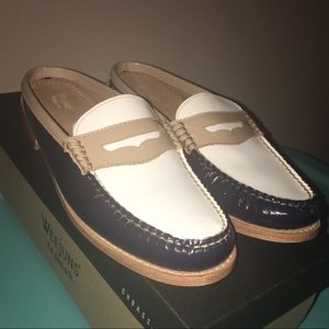 G.H. Bass Penny Loafer Slides - Navy multi color